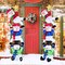 Costway 6 ft 3D Pre-Lit Christmas Stacked Snowman with 155 LED Lights Zip Ties & Stakes